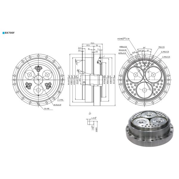High Precision RV Small Cycloidal Gearbox Reducer Compact Design ODM