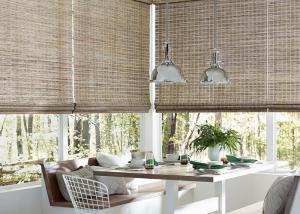 Wholesale Straw Material Manual Roller Blind Interior Decoration For Bedroom / Living Room from china suppliers