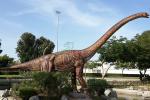 Supermarket Realistic Animatronic Sauroposeidon Dinosaur Statue With The Action