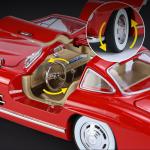 Retro Vintage 300SL Alloy Model Diecast Toy Friction Power Vehicle for 3-5 Year