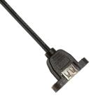 200MM Usb 2.0 Plug Panel Mount Cable , 4.8Gbps Usb To Type A Cable