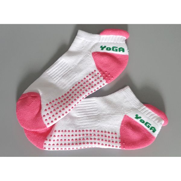 High Elasticity Yoga Grip Socks Soft Hand Feeling With Anti Slip PVC Dots Bottom