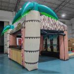 Commercial Tropical Exhibition Inflatable Tiki Bar PVC Bar Counter Inflatable