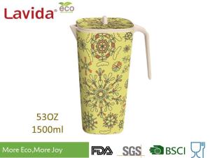 Wholesale Disposable Plastic Beverage Jug FDA Pass Dishwasher Safe With Obstract Flowers Prints from china suppliers