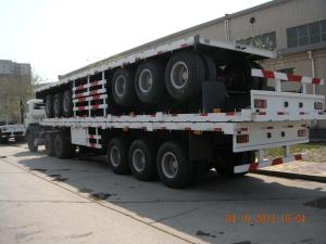 Wholesale 40ft Three Alxes Heavy Duty Semi Trailers Flatbed Truck With 14mm Upper Thickness from china suppliers
