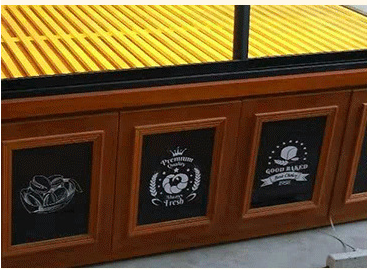 Customized Modern Style Bakery Display Cabinet Gondola With LED Light