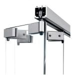Zinc Alloy Glass Hardware Sliding Folding Frameless Glazing Systems Interior