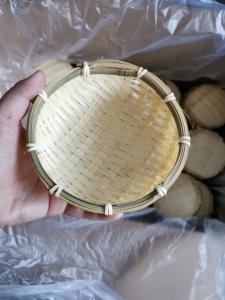 Wholesale OPP Wrapped Bamboo Fruit Basket Gift Crafts Natural Bamboo Basket 17cm 19cm 23cm from china suppliers