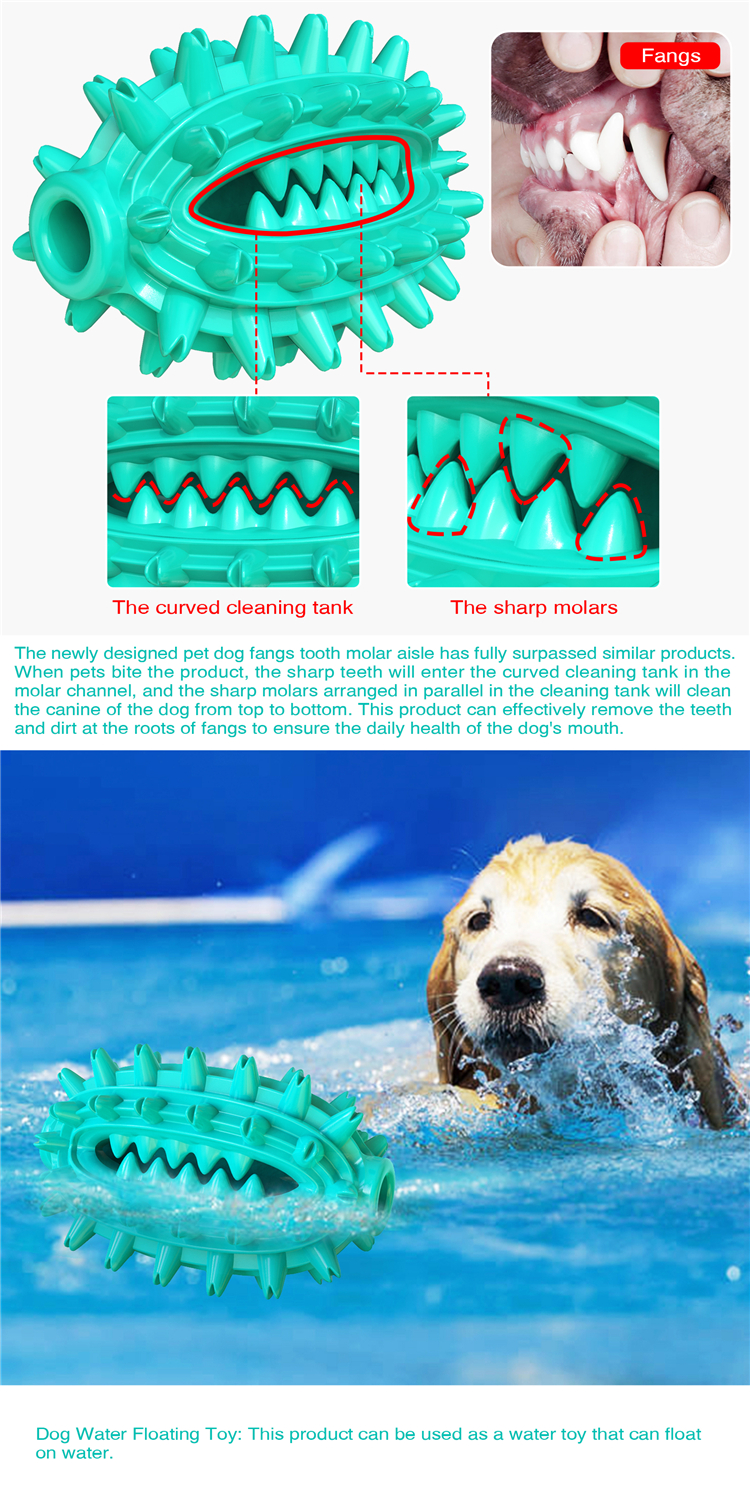 Clean Teeth Leaking Molar Dog Toothbrush Pet Toy Bite Resistant Dog Toy Ball