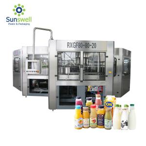 Wholesale Reliable Liquid Juice Beverage Bottle Filling Machine Packaging Line Fully Automatic from china suppliers
