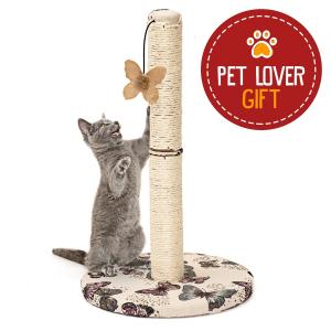 China Safe Cat Scratching Post With Hanging Butterfly Toy OEM ODM Available on sale