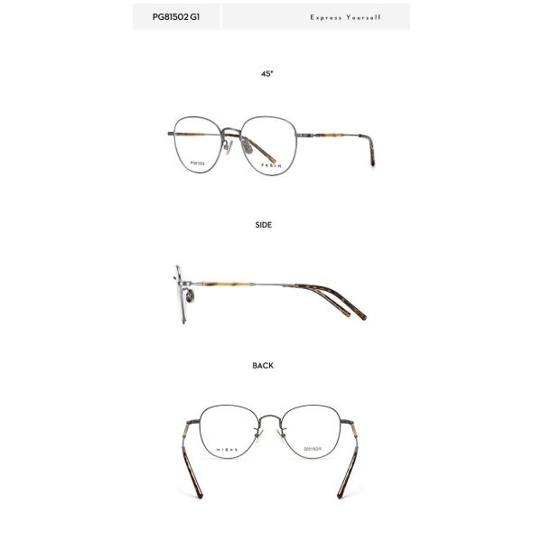 Metal Men Optical Frames Round Eyeglass 19MM Bridge