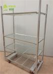 Galvanized Flower French Flower Cart 22*54*74.8 Inch For Growing