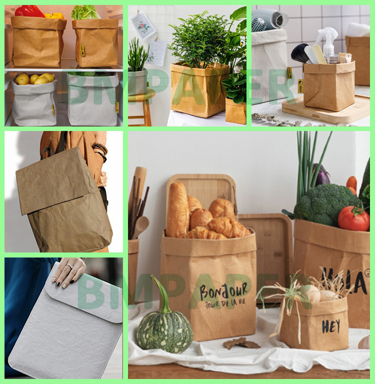 0.55mm 0.6mm Washable Cellulose Fiber Kraft Paper For Flower Plant Pot