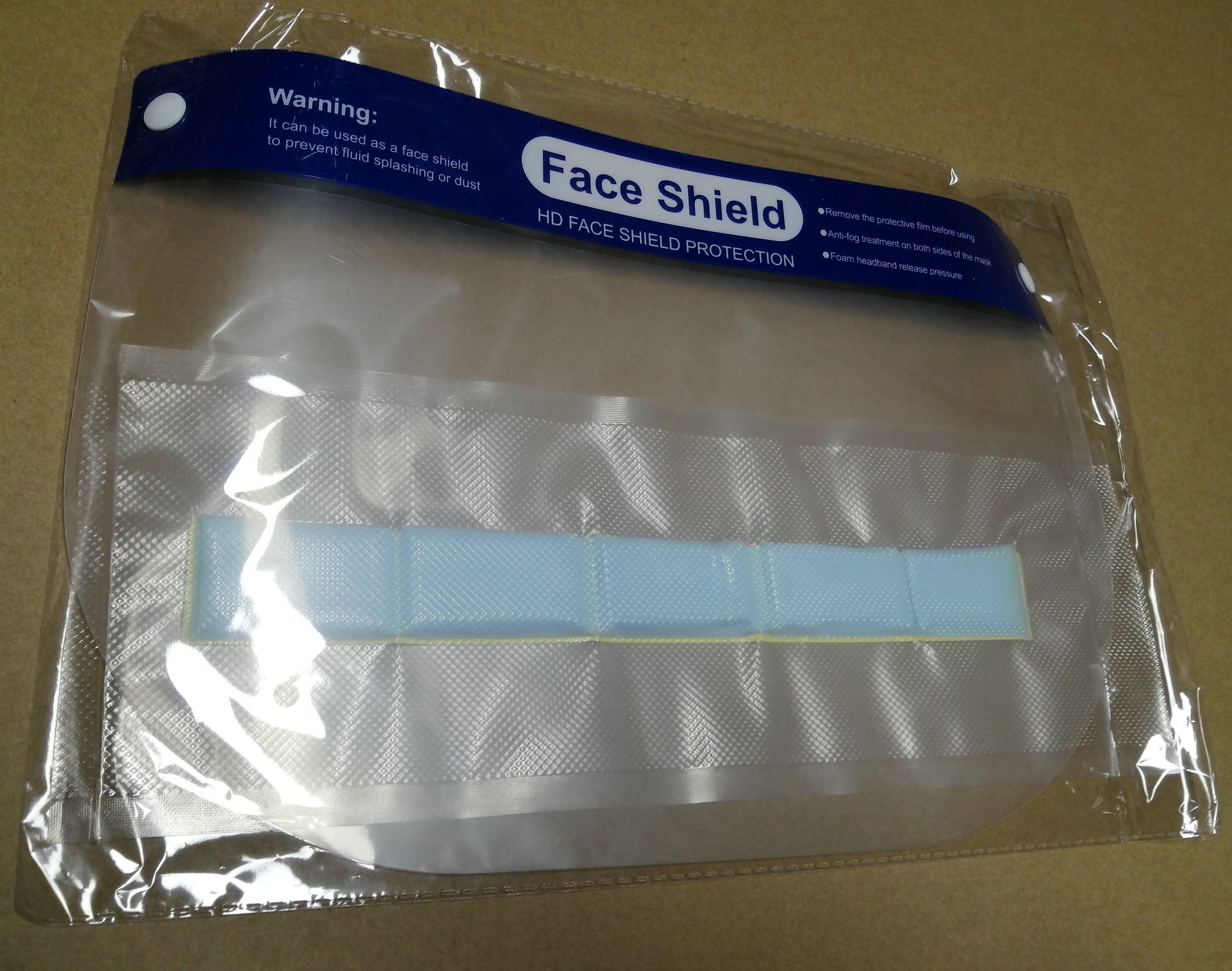 PET / PU Anti Epidemic Products , Clear Anti Fog Face Shield Protective