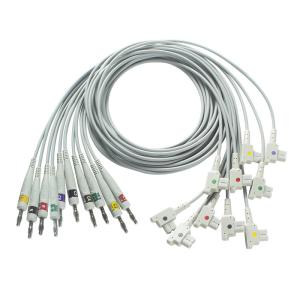 Wholesale Compatible GE ECG Diagnostic Cable 10Lead IEC Banana for GE AM4,AM5, CASE 12,CASE 15,CASE 16,CENTRA MAC12 from china suppliers