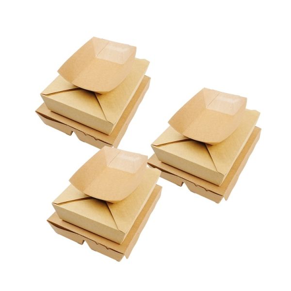 Wholesale customized eco-friendly biodegradable food grade disposable fast food takeaway paper box