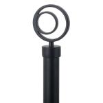 Matte Black 16mm Moon Metal Exquisite Curtain Rod
