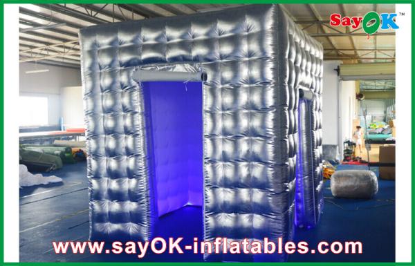 Inflatable Photo Studio Silver 2 Doors Inflatable Photo Booth , 210D Oxford