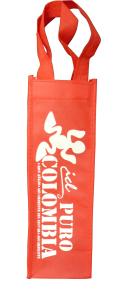 Wholesale 100g Red with white logo shopping non woven carry bag for wine from china suppliers