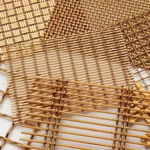 Wholesale Durable Steel Mounted Rigid And Flat Mesh , Bronze Wire Mesh from china suppliers