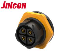 Wholesale Orange Female Waterproof Panel Mount Connector , M25 Waterproof Inline Cable Connector from china suppliers