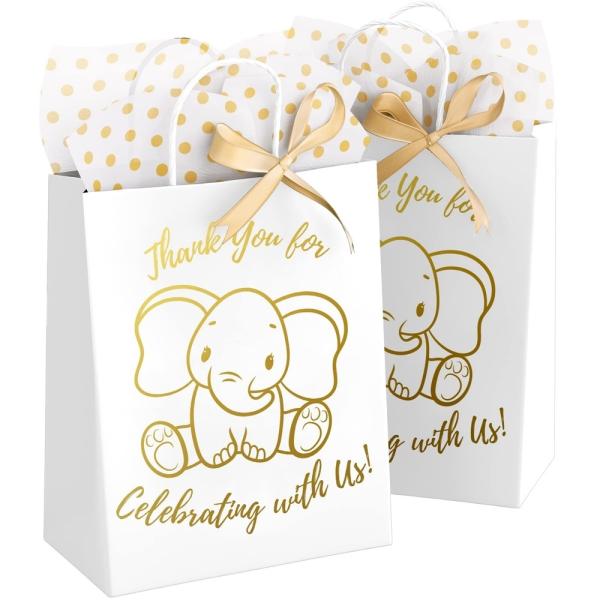 Cartoon Baby Girl Gift Paper Bag With CMYK 4 Color Offset Printing and Folding