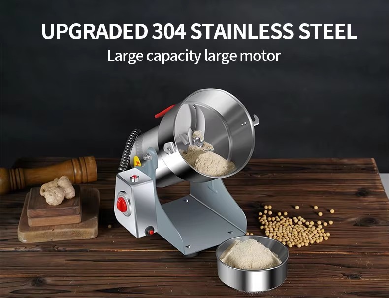 Mini Home 2500G Grinder Small Rice Corn Walnut Coffee Cocoa Peanut Soybean Sesame Flour Mill Machine