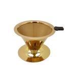 125mm Titanium Coated Pour Over Gold Cone Coffee Filter