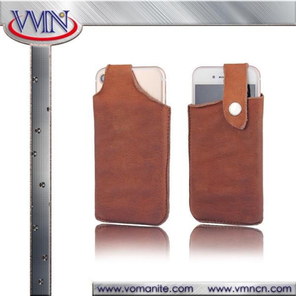 Natural Genuine leather wallet case for Apple iphone 7 plus premium real leather