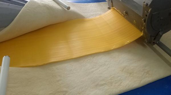 Industrial Puff Pastry Production Line With Auto Fat / Butter Feeding Pump
