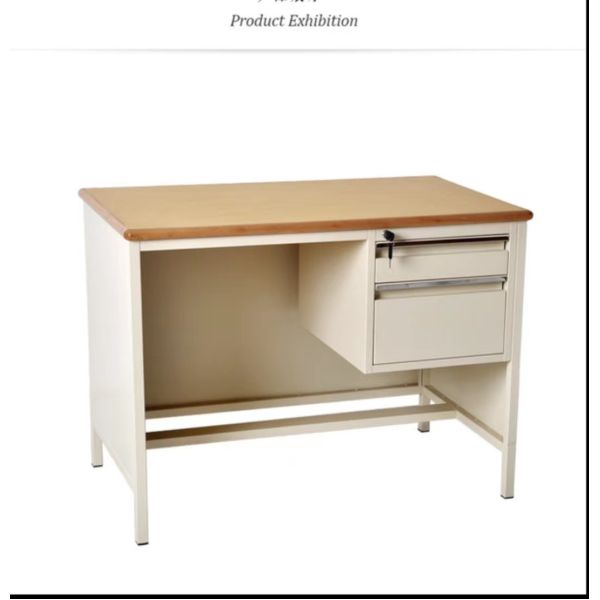 Knock Down Structure Office Table Desk With 25mm Wooden Desktop