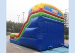 5mts high big double lane inflatable slide with arch made of 0.55mm pvc