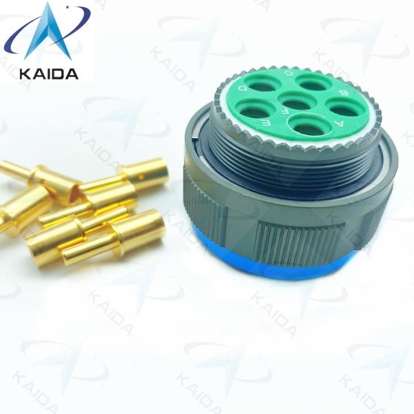 Threaded Gold Plated Copper Alloy MIL-DTL-38999 Series 3 Plug Connector Crimp 8#