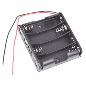 Wholesale 4AA Diy Battery Kit Electronic Plastic Battery Case Storage Shell Box Holder With Wire Leads from china suppliers