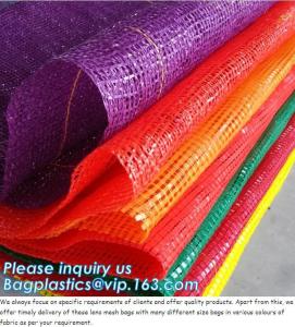 Wholesale white PE raschel mesh bag garlic bag,45*75cm Orange Russia PE Knitted plastic raschel leno mesh packing bags for Agricul from china suppliers