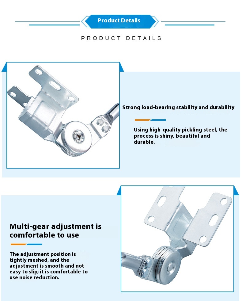 Sofa Headrest Adjustable Silver Hinge Furniture Headrest Mechanism Sofa Headrest Hinge Furniture Head Hardware