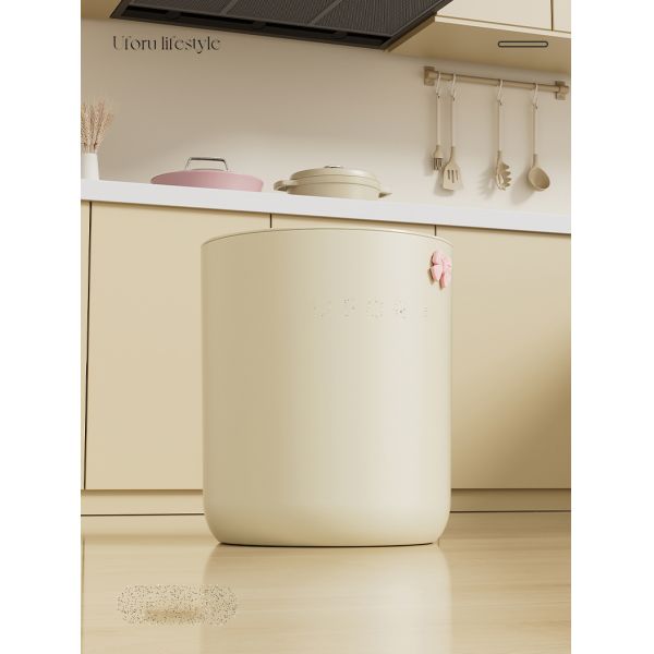 Round House Hold Plastic Trash Can with Lid Plastic Waste Bin Antistatic Esd