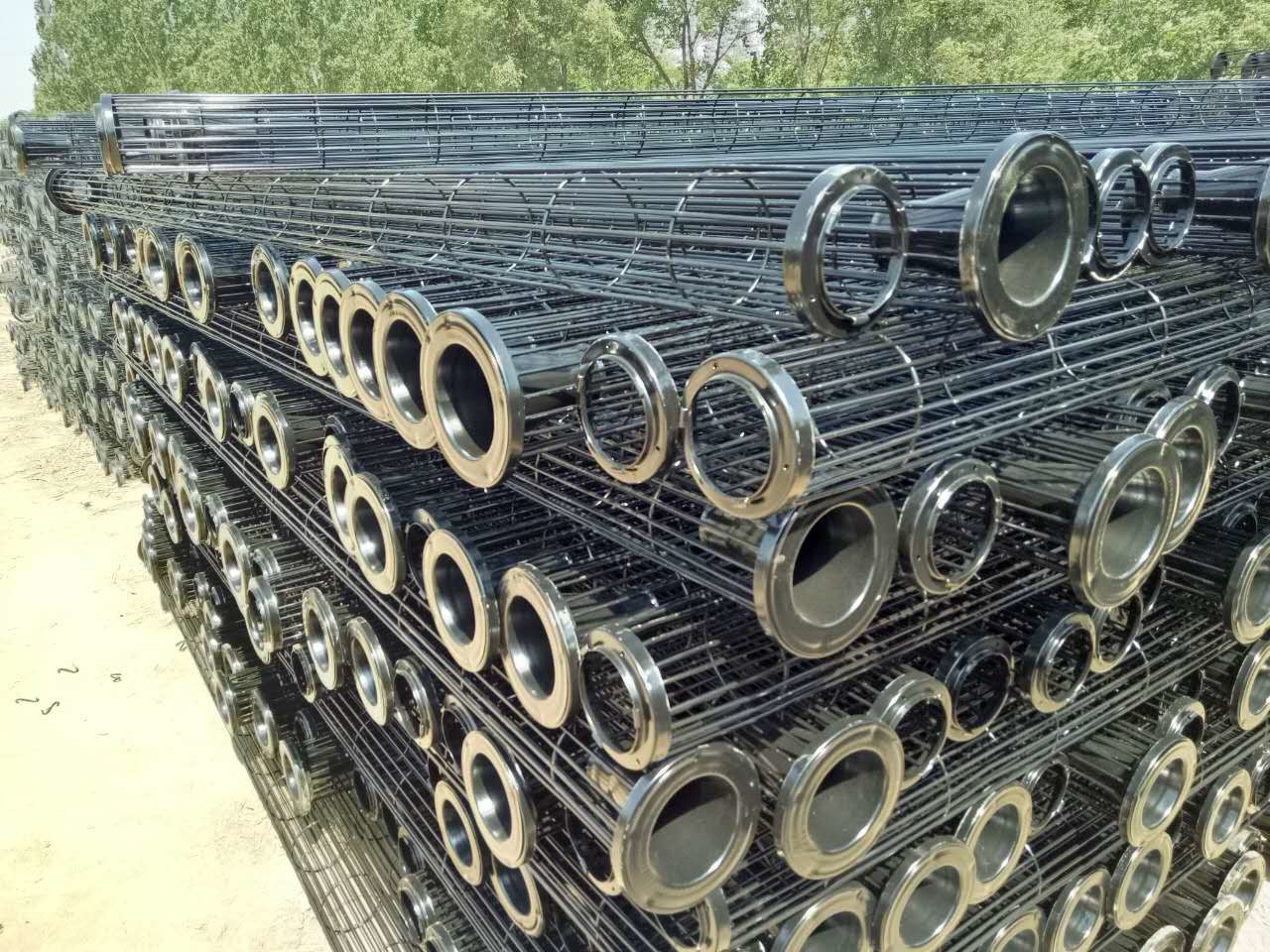 Industrial Dust Collector Fittings Galvanized Steel Filter Bag Cage