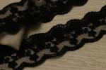Unfading Guipure Lace Trims Black Pattern Heat Dissolving Interlining
