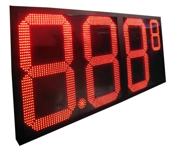 Modern 18 inches Gas Changer LED Signs for Gas Stations D/C 24V and Front/Rear