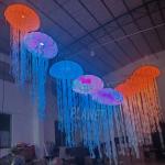 Colourful Inflatable Jellyfish Balloon Hanging LED Light With Christmas