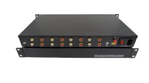 Wholesale OEM 16-ch RCA Audio fiber optic converter,1U Rack RCA Fiber transmitter and Receiver from china suppliers