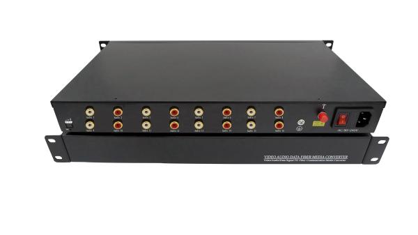 OEM 16-ch RCA Audio fiber optic converter,1U Rack RCA Fiber transmitter and