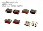 High Temperature LCP Orange Housing USB 2.0 Socket Withstand Voltage 500V AC