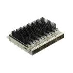 TE 2-2170747-6 ZQSFP+ Cage Assembly 1x4 Port With Heat Sink Included Lightpipe