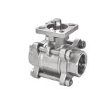 Industrial Usage Stainless Steel 3 Piece Ball Valve with ISO 5211 and Female