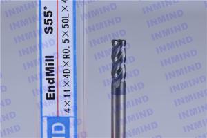 Wholesale SiN Coating Corner Radius End Mill , HRC55 4 Flute Extra Long End Mill SGS from china suppliers