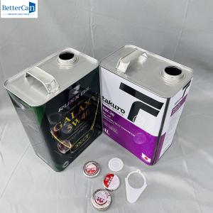 Wholesale 1 Gallon Engine Oil Metal Tin Cans With Sealed Cap Motor Oil Metal Handle from china suppliers