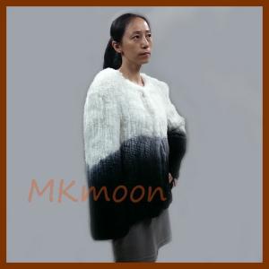 Wholesale knitted Rabbit fur coat -MKL102# from china suppliers